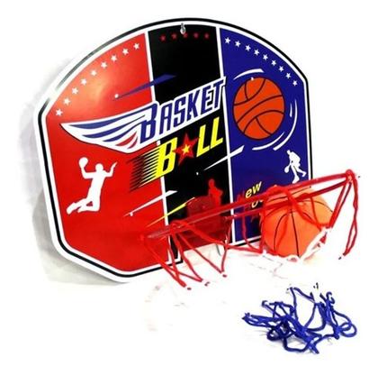 Imagem de Kit mini tabela basquete cesta com bola nba para parede brin