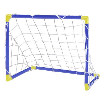 Imagem de Kit Mini Trave de Futebol Infantil Golzinho Gol com Bola e Bomba Brinquedo Jogo Chute a Gol