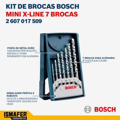 Imagem de Kit Mini X-line Com 7 Brocas Bosch P/ Concreto E Pedra Bosch