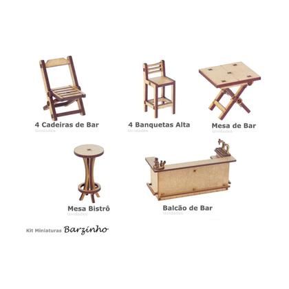 Imagem de Kit Miniaturas Barzinho  Clb com 11 Peças K2016