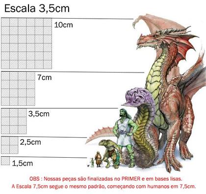 Imagem de Kit Miniaturas Cruzada Das Trevas 4 Peças Nº 5 D&d Rpg Cinza