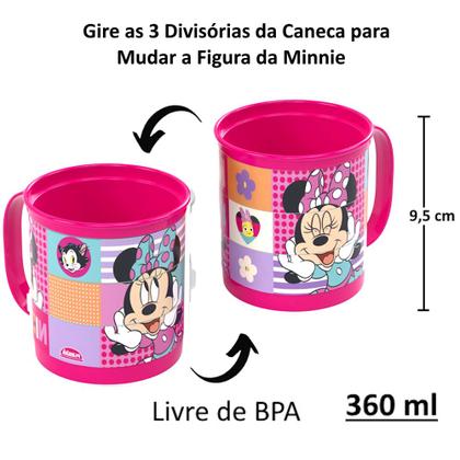 Imagem de Kit Minnie com Garrafinha Caneca e Copo Infantil Plasútil