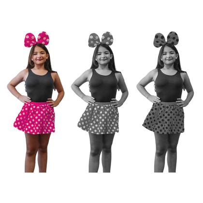 Imagem de Kit Minnie Infantil com Saia e Tiara