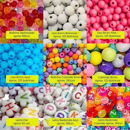 Imagem de Kit Missanga Completo Maleta 3 Andares com Perolas Coloridas Miçangas de Letra Fazer Pulseiras Tiara