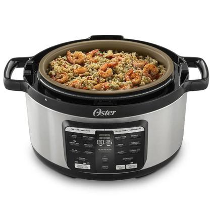 Imagem de Kit Mixer Power Black Inox e Panela Multifunções 5,7L Oster