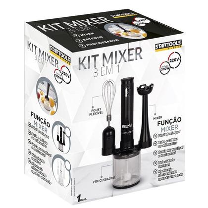 Imagem de Kit Mixer, Processador e Batedor De Alimentos 3 Em 1 220V - Sortida