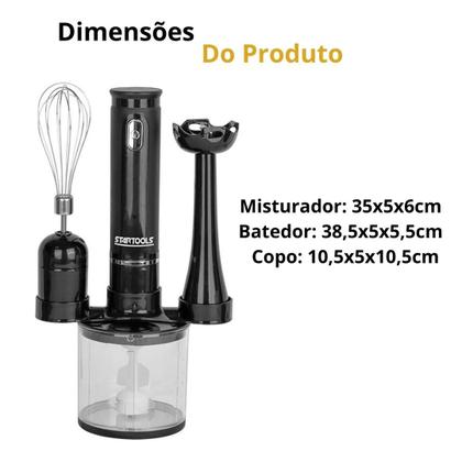 Imagem de Kit Mixer, Processador e Batedor De Alimentos 3 Em 1 Compacto