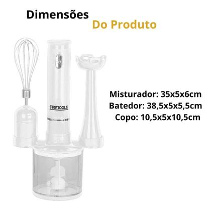 Imagem de Kit Mixer, Processador e Batedor De Alimentos 3 Em 1 Compacto