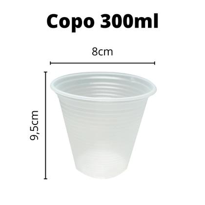 Imagem de Kit Ml Copo 300Ml Branco Ps Descartável 10 Pct C/100