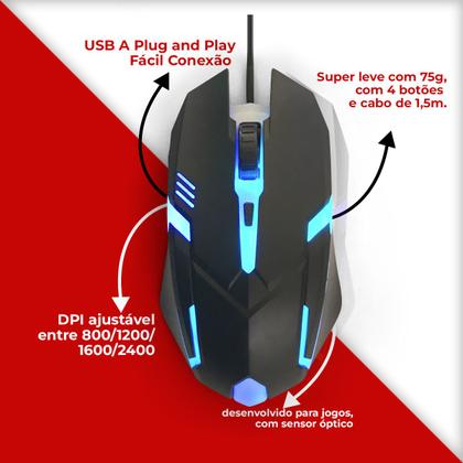 Imagem de Kit Mobilador Completo Com Headset Teclado Mouse Hub Suporte de Celular