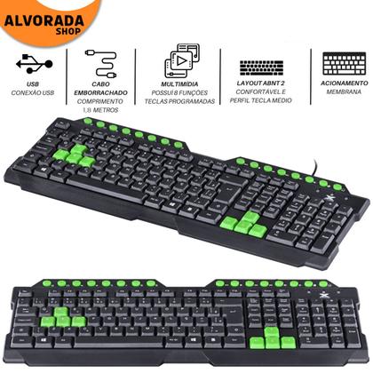 Imagem de Kit Mobilador Gamer HUB 3.0 4 Portas + Mouse Led 3200 dpi + Pad Speed Teclado Multimídia