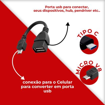 Imagem de Kit Mobilador Para Celular Gamer Com Tripé Mouse Teclado Led Completo Para Ff/Pubg