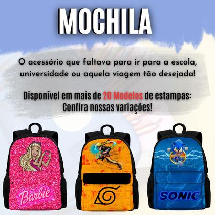 Imagem de Kit Mochila Bolsa Escolar Com Lancheira Térmica E Estojo Personalizado Criança Bolsa Para Viagem Escola