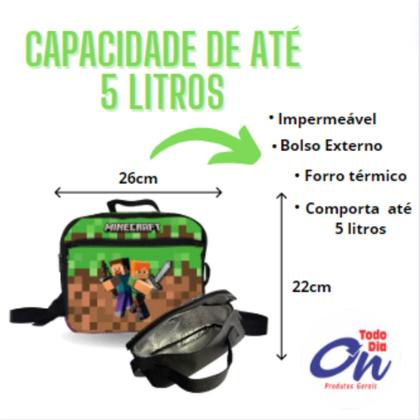 Imagem de Kit Mochila Bolsa, Lancheira Térmica e Estojo Escolar Infantil Personalizados Filme Desenho Série