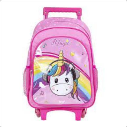 Imagem de Kit Mochila BRw Unicornio Rosa Mochila + lancheira + Estojo + Garafa