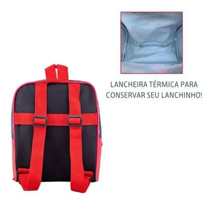 Imagem de Kit Mochila c/ Carrinho, Lancheira e Estojo Dark Spider - Clio