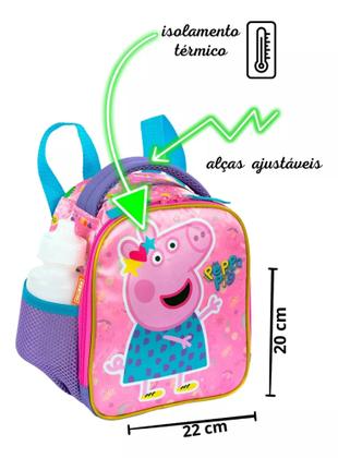 Imagem de Kit Mochila C/ Rodinhas + Lancheira Peppa Pig - Sestini