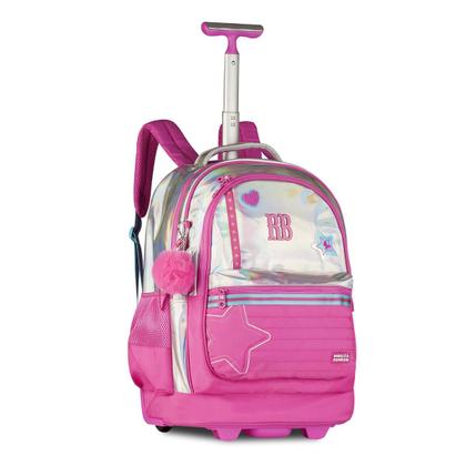 Imagem de Kit Mochila Carrinho com Lancheira e Estojo Escolar Holográfico