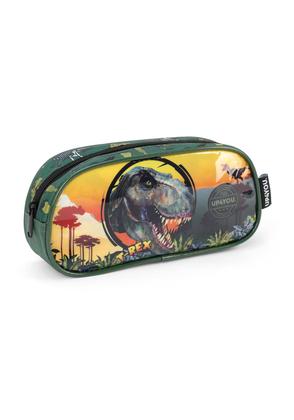 Imagem de Kit Mochila Carrinho Dinossauro T-Rex + Lancheira + Estojo