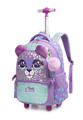 Imagem de Kit Mochila Carrinho Escolar Infantil Menina Juvenil