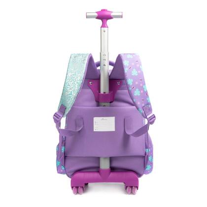 Imagem de Kit Mochila Carrinho Escolar Infantil Menina Juvenil