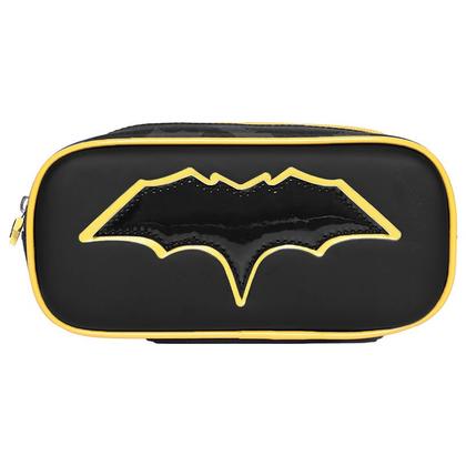 Imagem de Kit mochila carrinho infantil 17", lancheira térmica e estojo escolar Heroes Batmax Yins