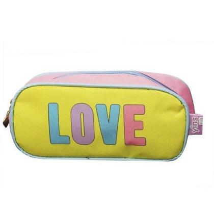 Imagem de Kit Mochila Carrinho + Lancheira + Estojo Love is All You Need Yins Kids - Ref YS42182-MC