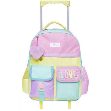 Imagem de Kit Mochila Carrinho + Lancheira + Estojo Love is All You Need Yins Kids - Ref YS42182-MC