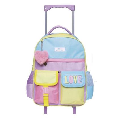 Imagem de Kit Mochila Carrinho + Lancheira + Estojo Love is All You Need Yins Kids - Ref YS42182-MC