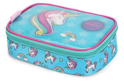 Imagem de Kit Mochila Carrinho Lancheira Estojo Unicórnio Up4you