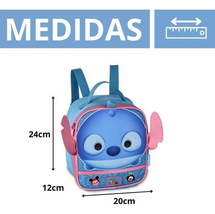 Imagem de Kit Mochila Carro 13 E Lancheira 9 Stitch Tsum Tsum 2025