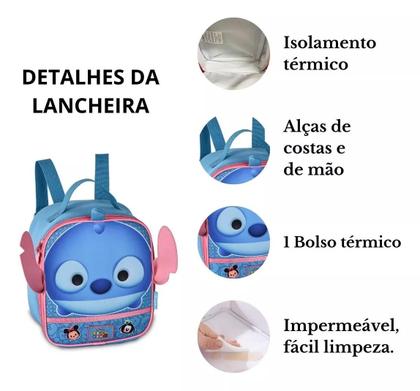 Imagem de Kit Mochila Carro 13 E Lancheira 9 Stitch Tsum Tsum 2025