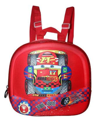 Imagem de Kit Mochila Carros 3D Infantil Meninos Rodinhas Lancheira Es