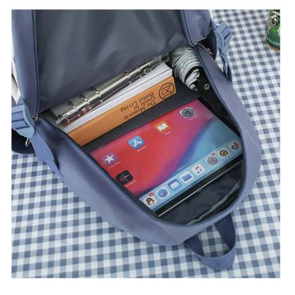 Imagem de Kit Mochila com 4 Pçs e Broche Fashion Escolar Passeio Juvenil Grande