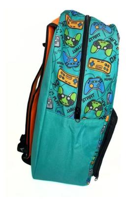 Imagem de Kit Mochila Com Acessórios Escolar Cor Verde - Modelo Games