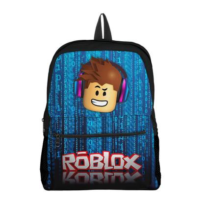 Imagem de Kit Mochila com bolso e Estojo Escolar Infantil Jogos Roblox Menino e Menina