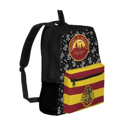 Imagem de Kit Mochila com Bolso e Estojo Escolar Juvenil do Herry Potter Menina e Menino 