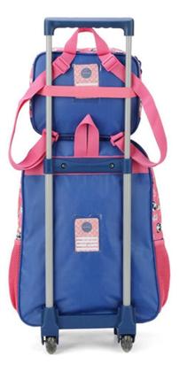 Imagem de Kit Mochila Com Carrinho Lancheira E Estojo Panda - Rosa