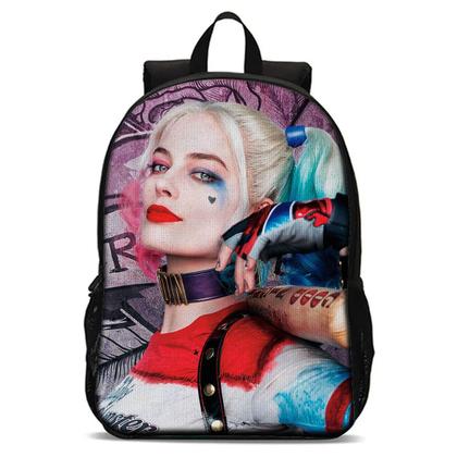 Imagem de kit mochila com estojo Escolar da Harley Quinn