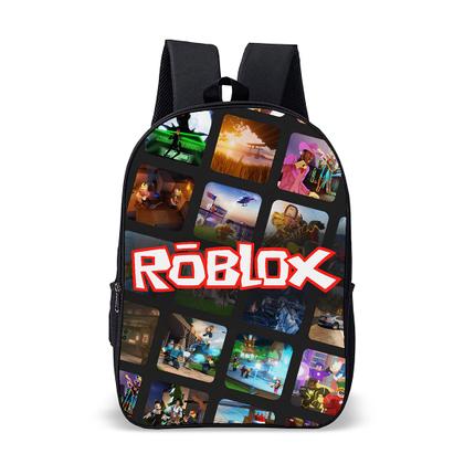Imagem de Kit Mochila com Estojo Escolar Infantil do Roblox Menino e Menina 