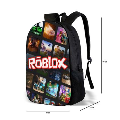Imagem de Kit Mochila com Estojo Escolar Infantil do Roblox Menino e Menina 