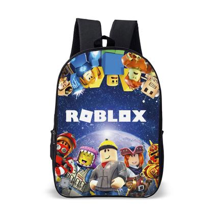 Imagem de Kit Mochila com Estojo Escolar Infantil do Roblox Menino e Menina 