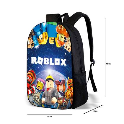 Imagem de Kit Mochila com Estojo Escolar Infantil do Roblox Menino e Menina 