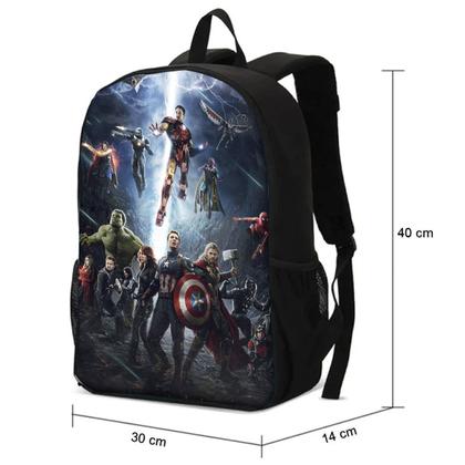 Imagem de Kit Mochila com Estojo Escolar Infantil dos vingadores Menino e Menina 