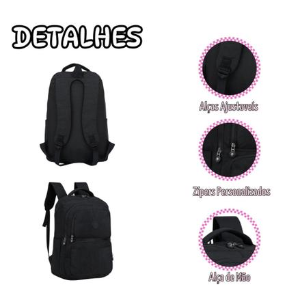 Imagem de Kit Mochila com Estojo Grande Ideal Para Faculdade e Trabalho - Cores