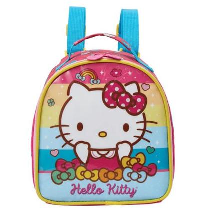 Imagem de Kit Mochila com Rodas Escolar 16 Hello Kitty Rainbow + Lancheira + estojo
