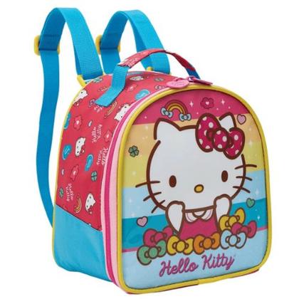 Imagem de Kit Mochila com Rodas Escolar 16 Hello Kitty Rainbow + Lancheira + estojo