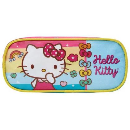 Imagem de Kit Mochila com Rodas Escolar 16 Hello Kitty Rainbow + Lancheira + estojo
