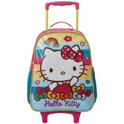 Imagem de Kit Mochila com Rodas Escolar 16 Hello Kitty Rainbow + Lancheira + estojo