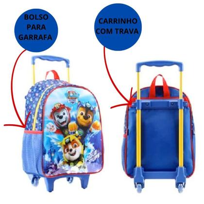 Imagem de Kit Mochila com rodas Escolar Mala 16 Patrulha Canina 11760